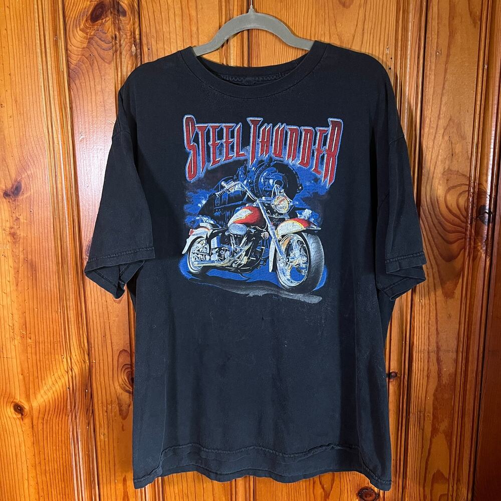 Unbranded XL Y2K Graphic T-Shirt Black Regular